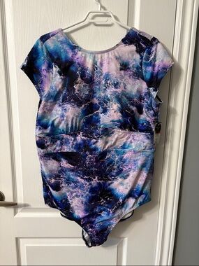 torrid Blue Purple Marble One-Piece Swimsuit